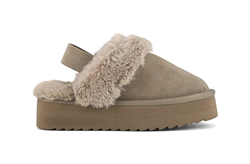 PLATFORM SLIPPER TAUPE
